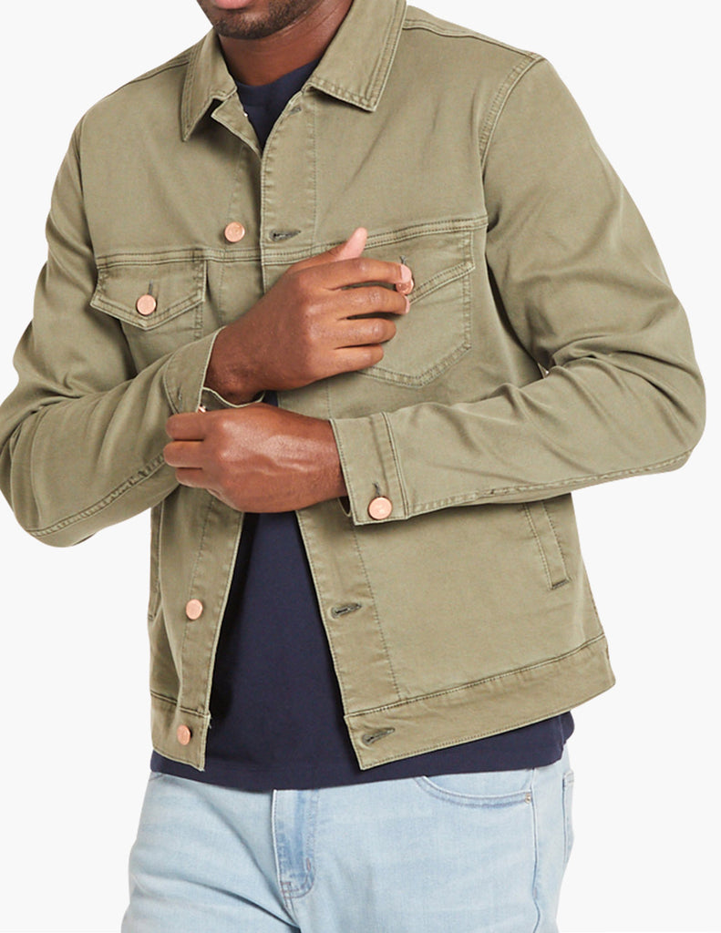 Distressed Stretch Denim Jacket Plus – The Chrysalis Boutique